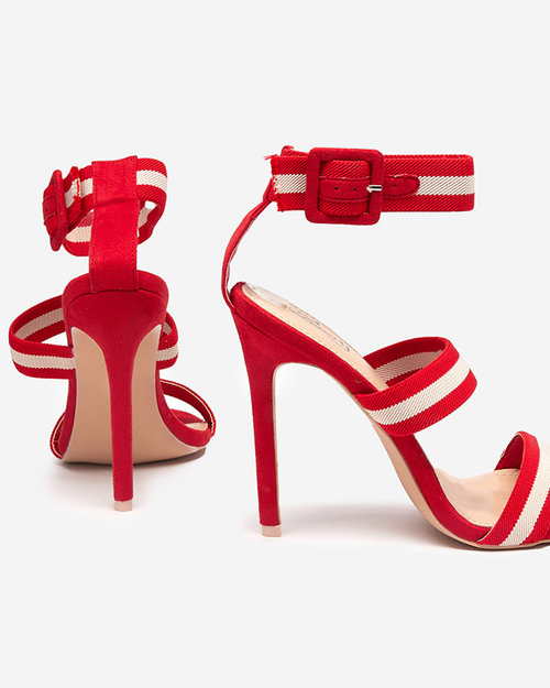 Royalfashion Червоні жіночі босоніжки на шпильці Misoa