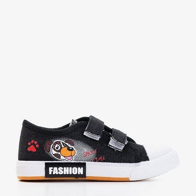 OUTLET Schwarze Klettschuhe für Kinder Jeff - Footwear