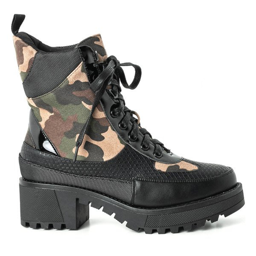 Чорні черевики з комуфляжною вставкою Berkut - Взуття