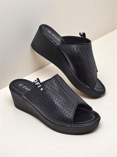 Royalfashion Damen Pantoletten mit Keilabsatz Luna Wedge