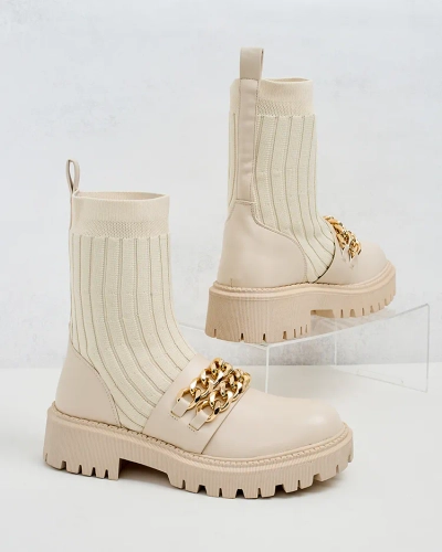 Royalfashion Elegante Damenstiefel mit Ornament Olluf