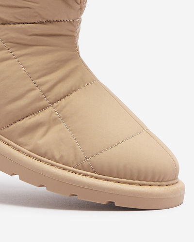 Hellbraune Damenschuhe a'la Schneestiefel Amirfu- Footwear