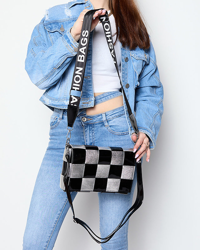 Kleine Damenhandtasche in Schwarz und Silber - Accessoires