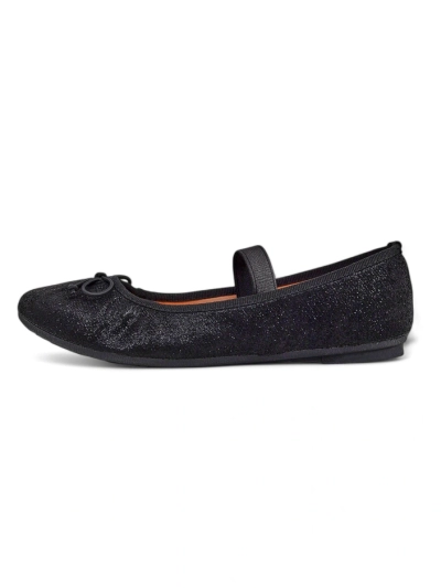 Royalfashion Glänzende Damen-Balletschuhe mit Schleife und elastischem Sicherheitsband