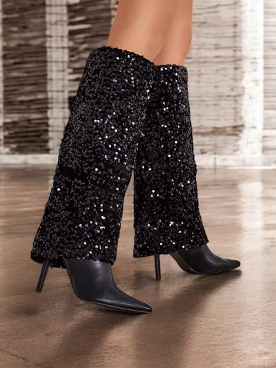 Royalfashion Damenstiefel mit Zirkonen Endove