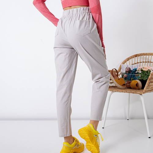 Світло-сірі жіночі штани PLUS SIZE