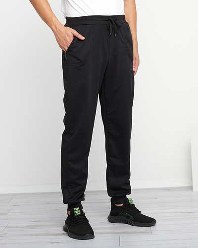Schwarze Herren-Jogginghose mit Taschen - Kleidung