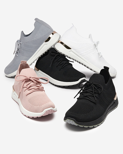 Damen-Sneakers Mistrale in Schwarz mit flachem Absatz