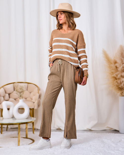 Штани вельветові жіночі Royalfashion Хакі