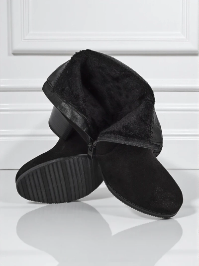 Damen Stiefeletten aus Eco-Wildleder mit Absatz Crimson Dusk