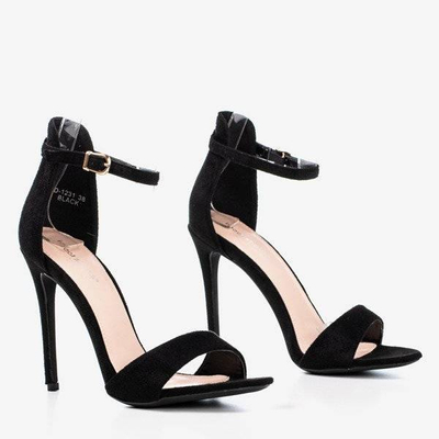 Schwarze Damensandalen mit hohem Absatz Gold Rush - Schuhe 1