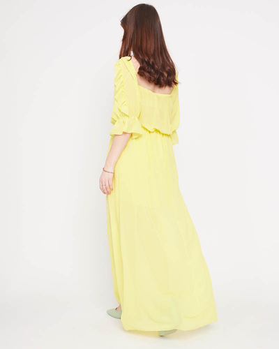 Gelbes spanisches Maxikleid für Damen - Kleidung