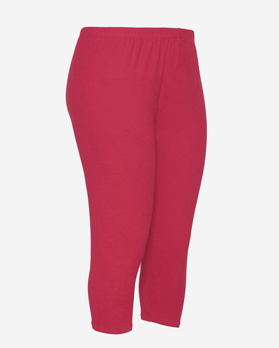 Burgunderfarbene 3/4-Leggings in Übergröße für Damen - Kleidung