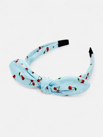 Royalfashion Kinderhaarband mit Schleife und Kirschmuster