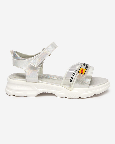 Silber glänzende Sandalen für Mädchen Lorij - Schuhe