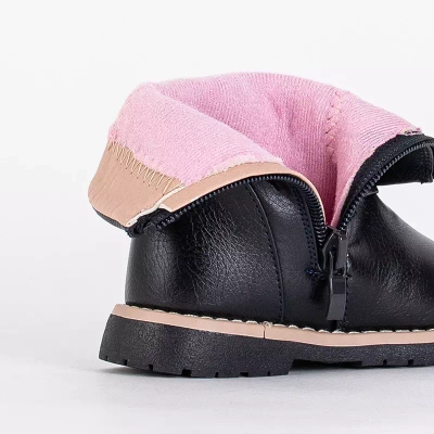 OUTLET Дитячі темно-сині чоботи з еко шкіри Kisso- Footwear