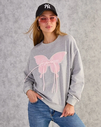 Жіночий бавовняний світшот з тонким принтом Royalfashion