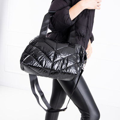 Schwarze kleine gesteppte Damenhandtasche - Accessoires