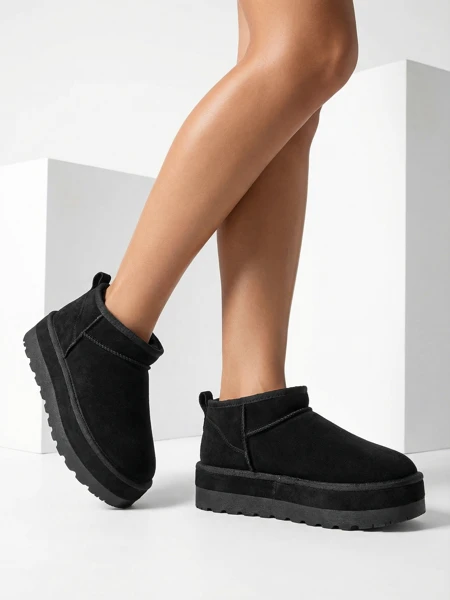 Royalfashion Kurze Damen Schneestiefel à la Biovve