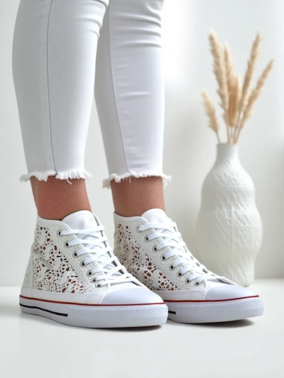 Royalfashion Damen perforierte Sneakers Limme