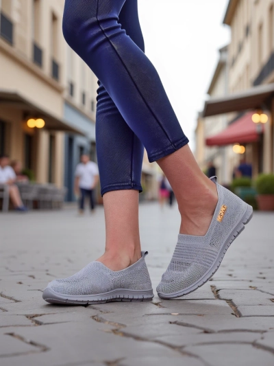 Royalfashion Damen Sportliche Slipper Sortpes
