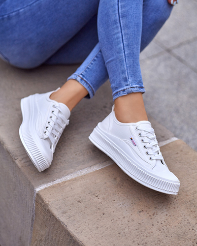 Weiße Turnschuhe für Damen Scola-Shoes