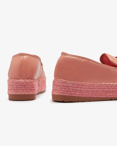 Damen verschönerte Plateau-Espadrilles in rosa Keliga - Schuhe