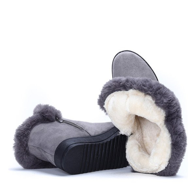 Szare śniegowce Viola - Obuwie