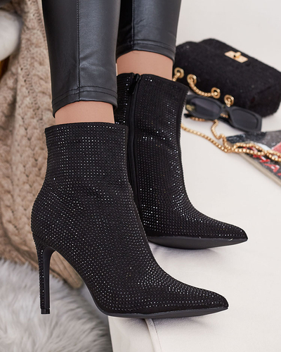 Royalfashion Women's Lekirisa Zirconia Stiletto Boots