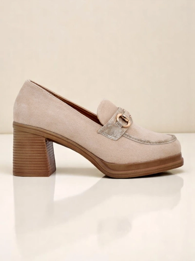 Royalfashion Damen-Blockabsatz-Loafer Apareus