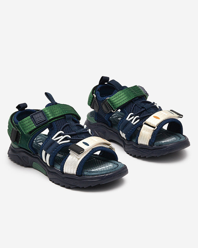 Grüne Kindersandalen mit Klettverschluss Meteris - Schuhe