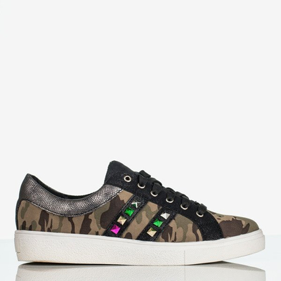 Camouflage-Sneakers mit farbigen Strong Army-Nieten - Schuhe 1
