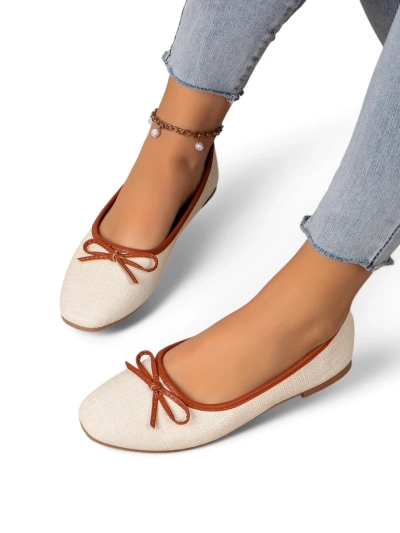 Royalfashion Damen Ballettschuhe mit Glitzer und einer Schleife Aramie