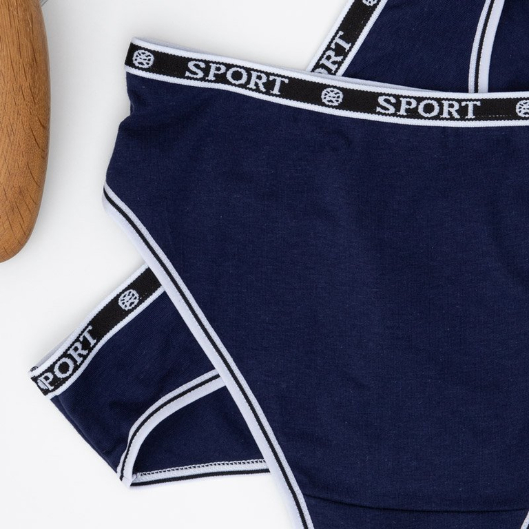 Marineblaue Slips für Damen 2 / Pack - Unterwäsche