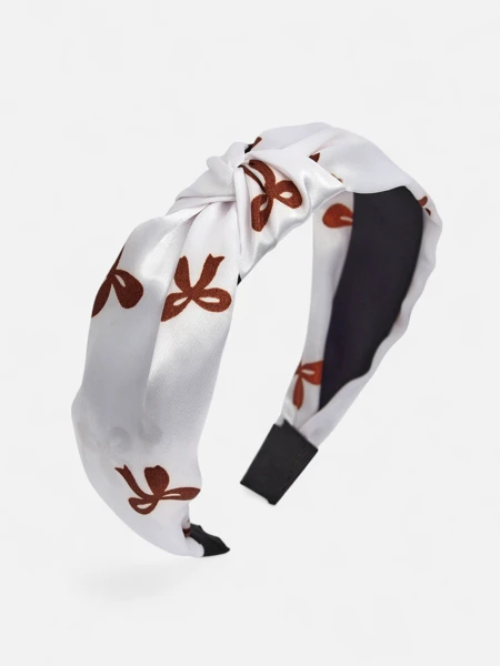 Royalfashion Satin Haarband mit Flechtmuster und Print