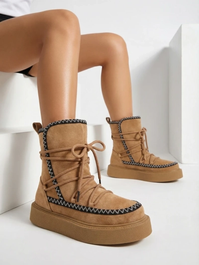 Royalfashion Damen Schnürschnee boots Siozi