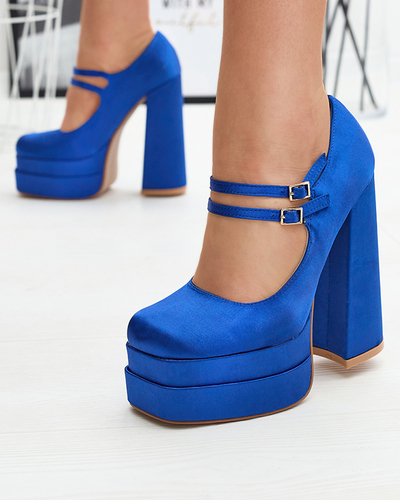 Kobalt Damen hohe Stiletto-Pumps Elika - Schuhe