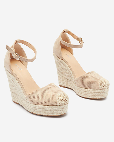 Royalfashion Beige Damen Meylasi Plateausandalen