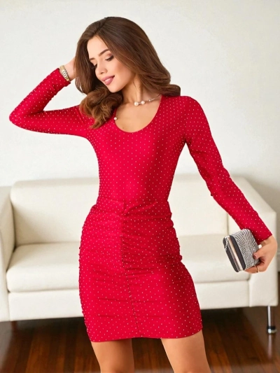 Royalfashion Коротка жіноча спідниця з цирконіями