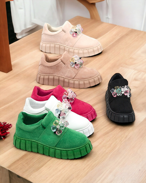 Royalfashion Спортивні напівчеревики з кольоровим камінням Resinello