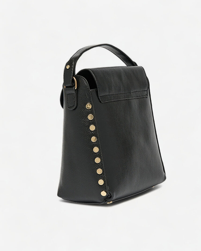 Royalfashion Schwarze Damenhandtasche mittlerer Größe