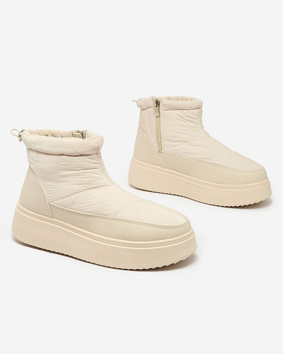 Royalfashion Damen Schneestiefel in beige Farbe Fopinia