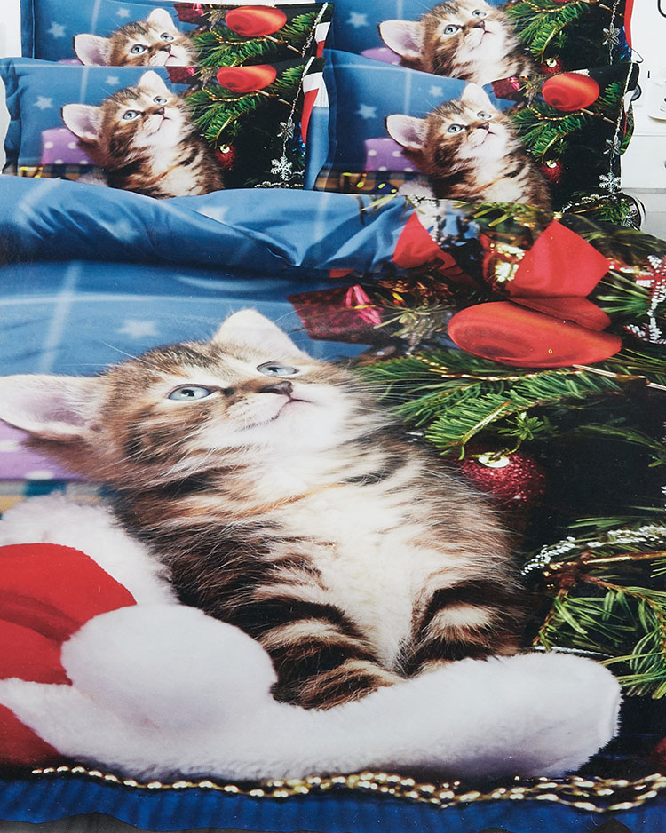 Royalfashion Weihnachtsbettwäsche 200x220 4-teiliges Set