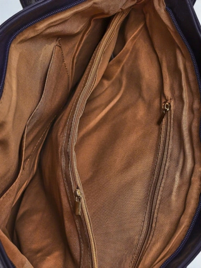 Damenhandtasche Calista Classica blau aus Öko-Leder 47x30cm