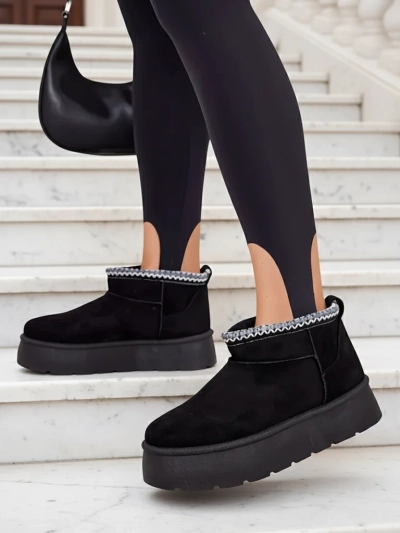 Royalfashion Damen Kurzstiefel a'la Schneestiefel Xoalla