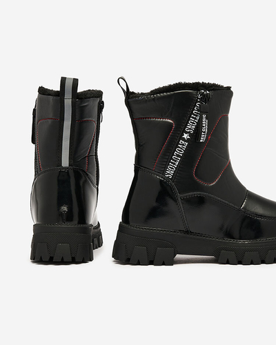 Royalfashion Schwarze isolierte Kinderstiefel Terixis