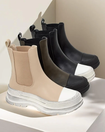 Royalfashion Damen Slip-On Stiefel Anerr