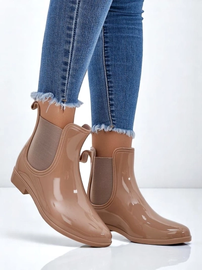 Royalfashion Damen lackierte Gummistiefel Seris