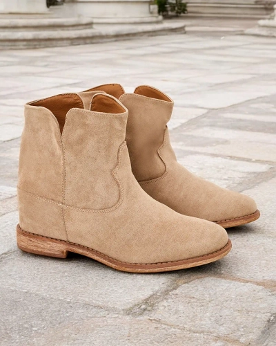 Royalfashion Boots im Cowboy-Stil auf einer überdachten Keilsohle Blueston