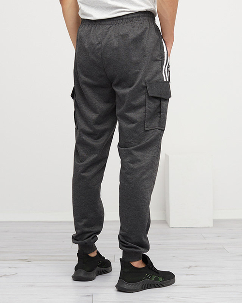 Темно-сірі чоловічі спортивні штани - одяг